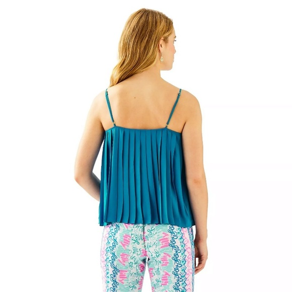 Lilly Pulitzer Rein MR peacock blue top. - Picture 3 of 7